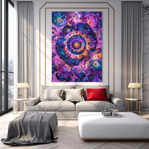Pink and Blue Trippy Art | MusaArtGallery™