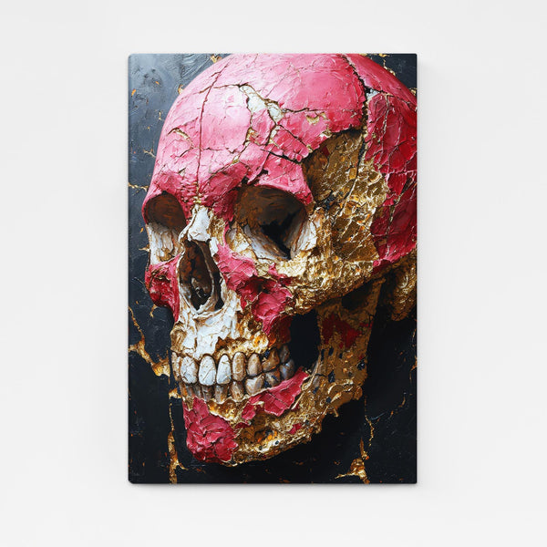 Pink and Gold Skull Art | MusaArtGallery™