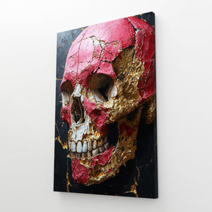 Pink and Gold Skull Art | MusaArtGallery™