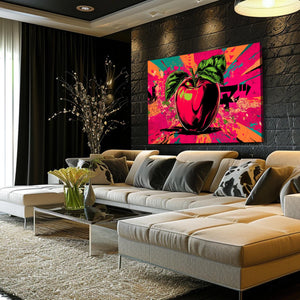 Pink Apple Wall Art