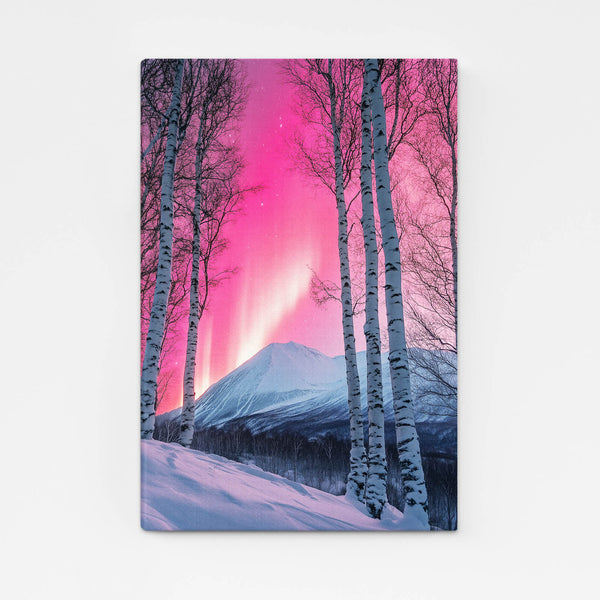 Pink Aurora Forest Abstract Art | MusaArtGallery™