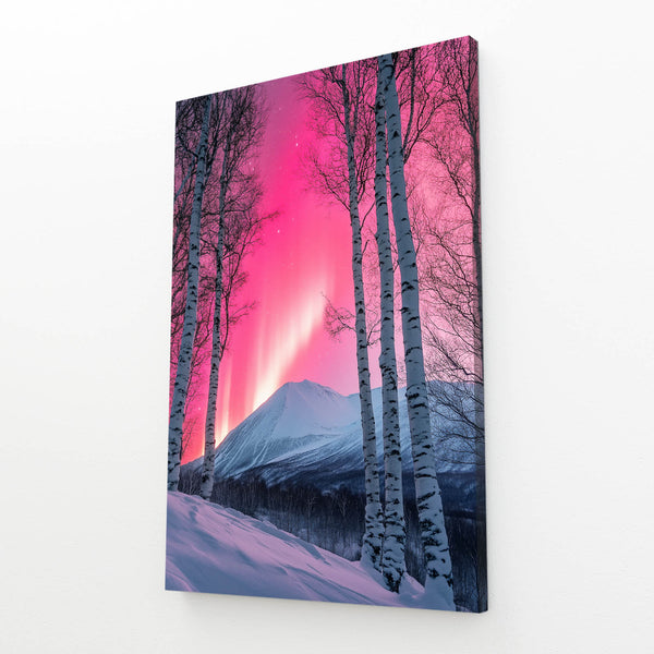 Pink Aurora Forest Abstract Art | MusaArtGallery™