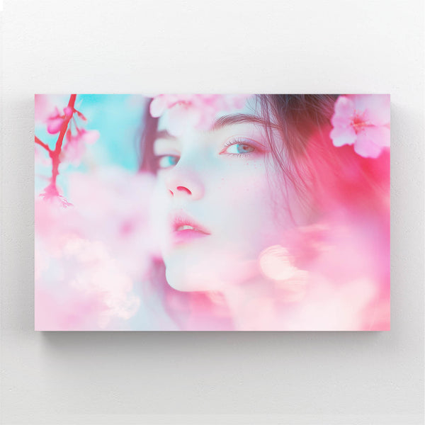 Pink Blossom Portrait Abstract Art | MusaArtGallery™