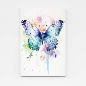 Pink Butterfly Canvas Wall Art | MusaArtGallery™