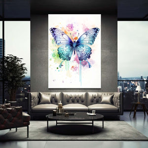 Pink Butterfly Canvas Wall Art | MusaArtGallery™