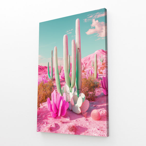 Pink Cactus Art