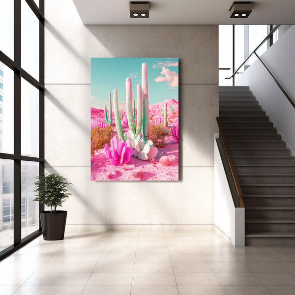 Pink Cactus Art