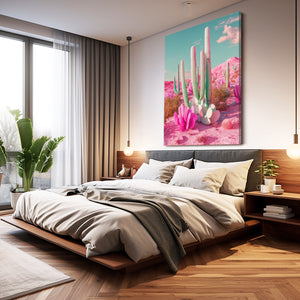 Pink Cactus Art