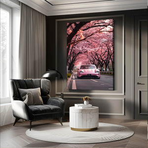 Pink Car Wall Art   | MusaArtGallery™ 
