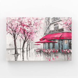 Pink Cherry Blossom Cafe Wall Art