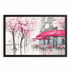 Pink Cherry Blossom Cafe Wall Art