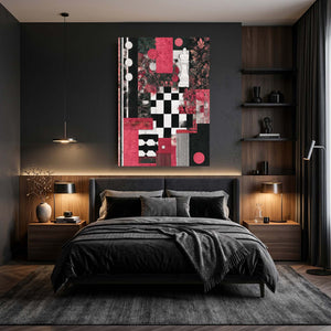 Pink Chess Board Wall Art