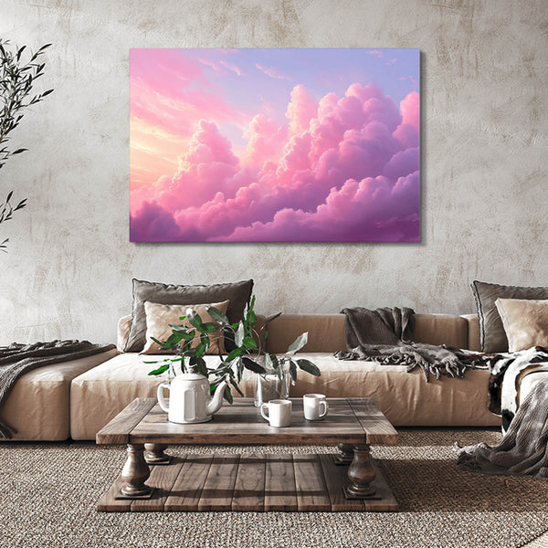 Pink Cloudscape Abstract Art | MusaArtGallery™