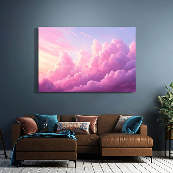 Pink Cloudscape Abstract Art | MusaArtGallery™