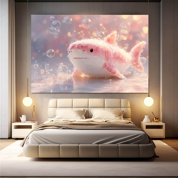 Pink Cute Shark Art