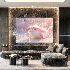 Pink Cute Shark Art
