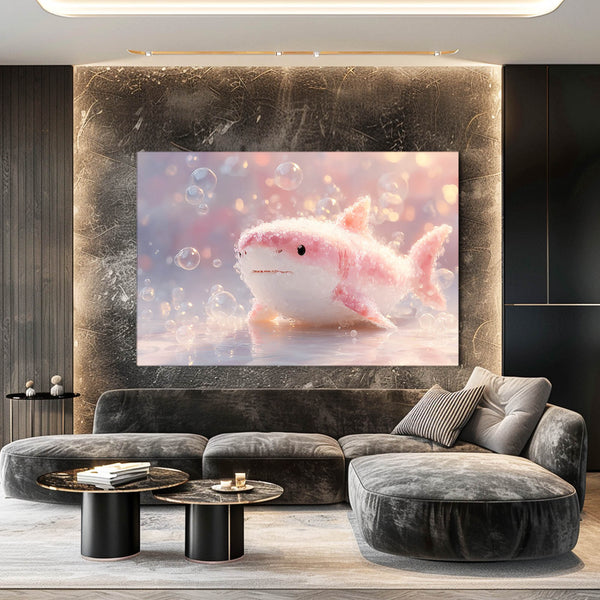 Pink Cute Shark Art