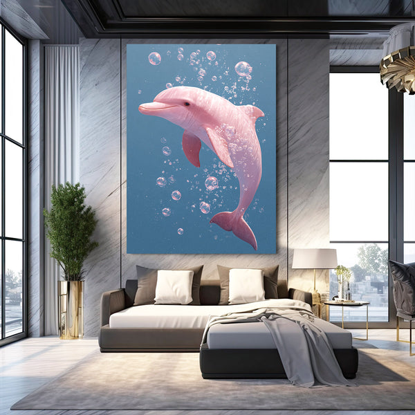 Pink Dolphin Wall Art