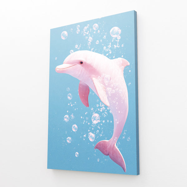 Pink Dolphin Wall Art