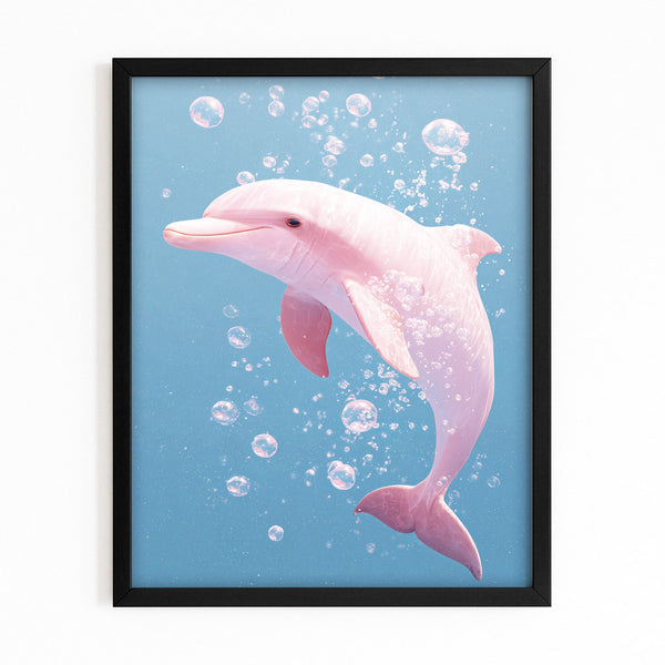 Pink Dolphin Wall Art