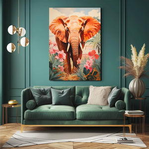 Pink Elephant Wall Art Nursery | MusaArtGallery™