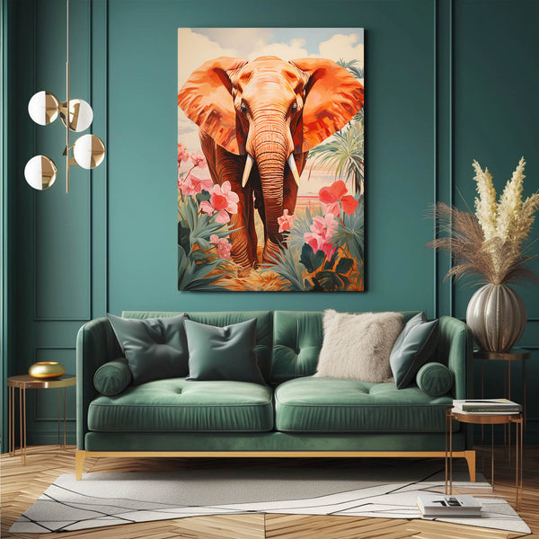 Pink Elephant Wall Art Nursery | MusaArtGallery™