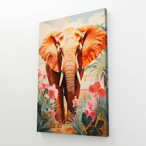 Pink Elephant Wall Art Nursery | MusaArtGallery™