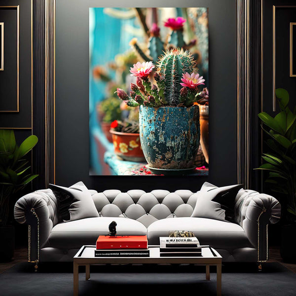 Pink Flower Cactus Art | MusaArtGallery™