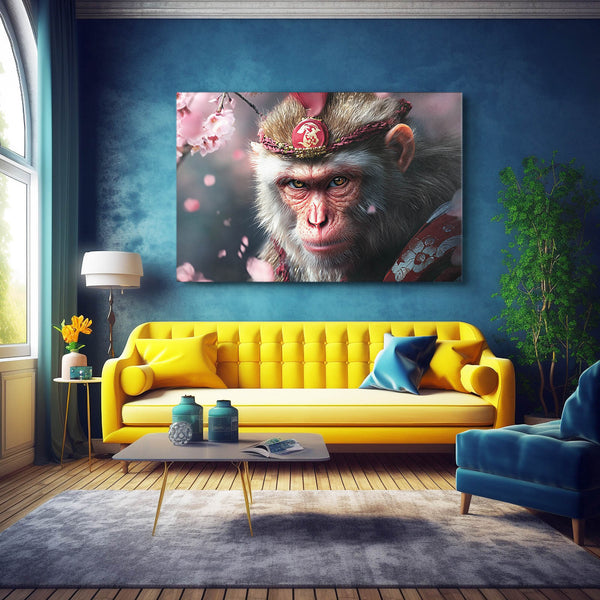 Pink Flower Monkey Art