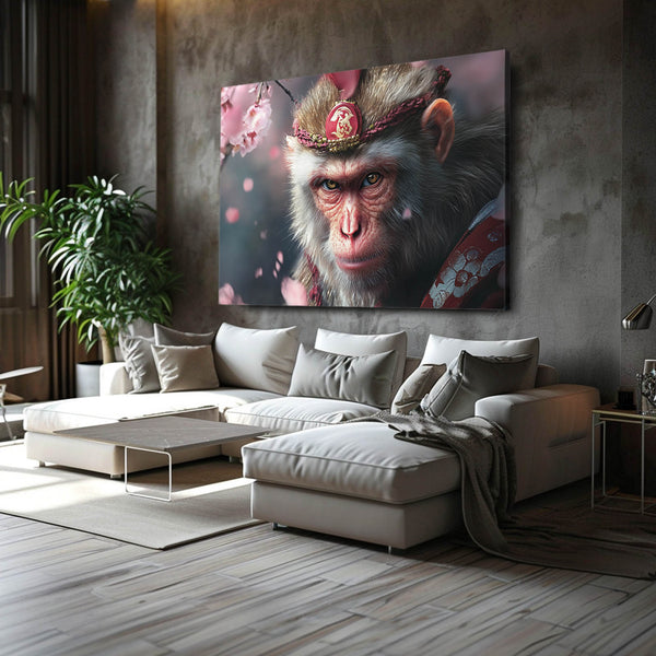 Pink Flower Monkey Art