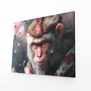 Pink Flower Monkey Art