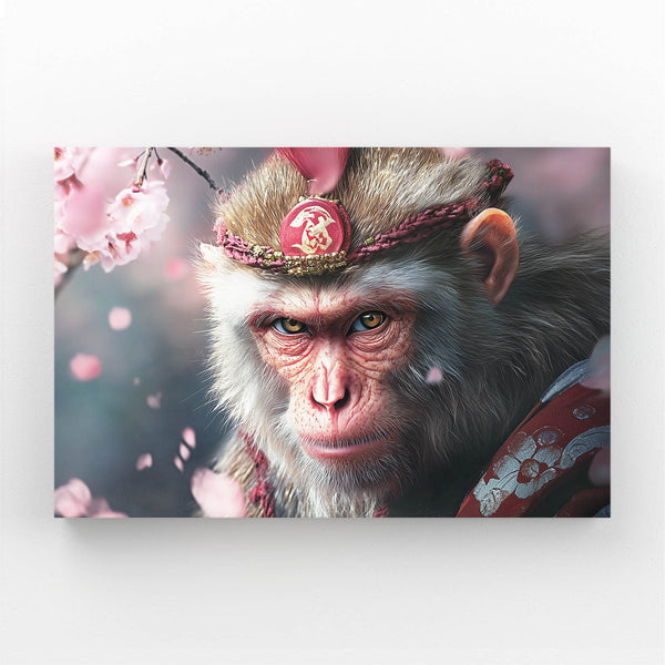 Pink Flower Monkey Art