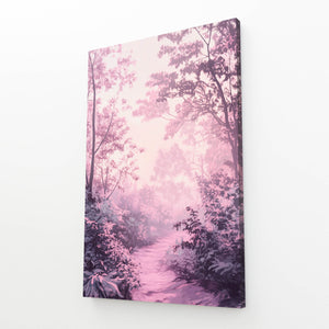 Pink Forest Path Abstract Art | MusaArtGallery™