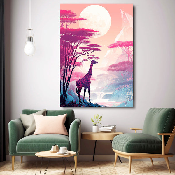 Pink Giraffe Artwork