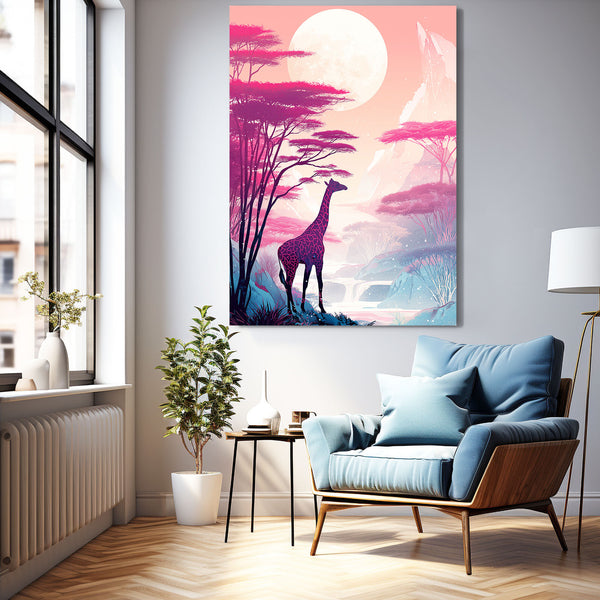 Pink Giraffe Artwork