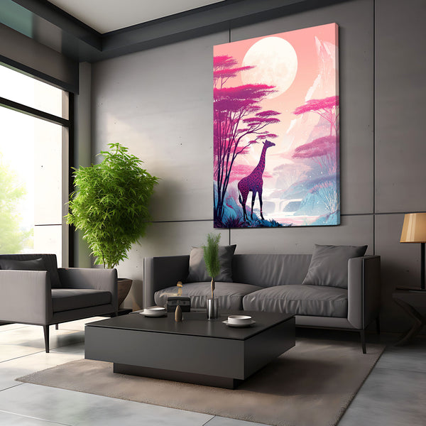 Pink Giraffe Artwork