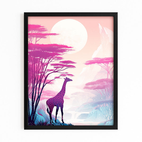 Pink Giraffe Artwork