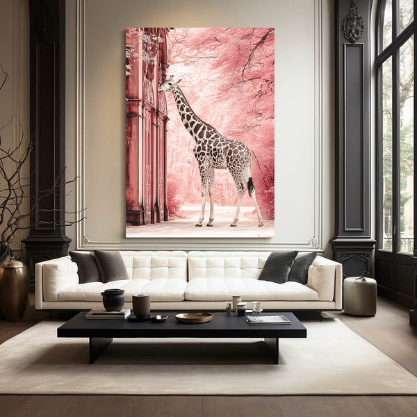 Pink Giraffe Wall Art