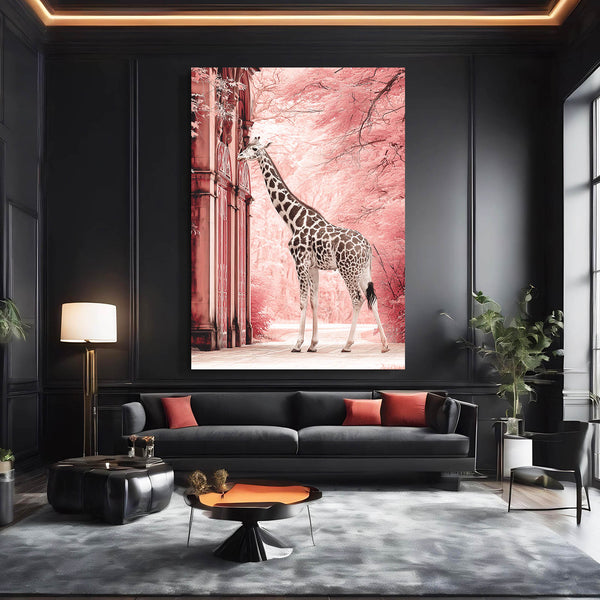 Pink Giraffe Wall Art
