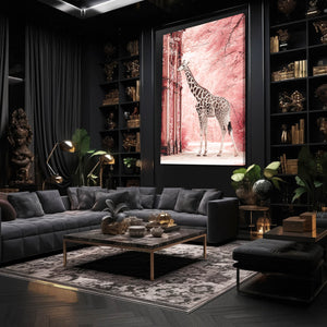 Pink Giraffe Wall Art