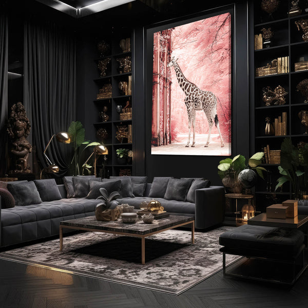 Pink Giraffe Wall Art