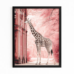 Pink Giraffe Wall Art