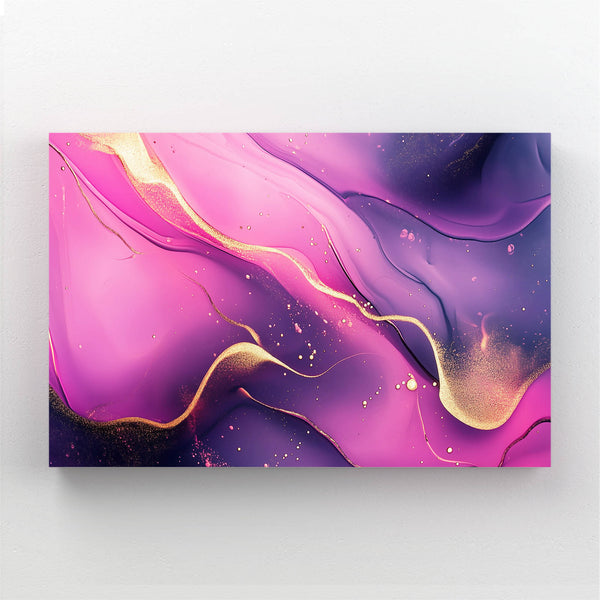 Pink Gold Waves Abstract Art | MusaArtGallery™