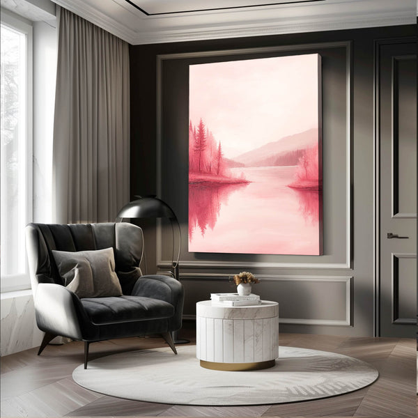 Pink Horizon Abstract Art | MusaArtGallery™