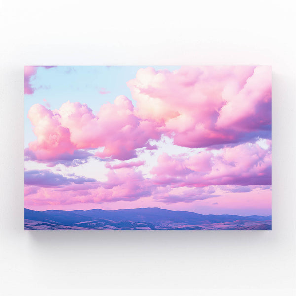 Pink Horizon Clouds Abstract Art | MusaArtGallery™