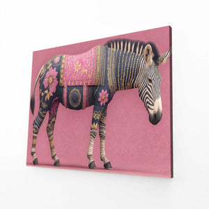 Pink Horizontal Zebra Wall Art