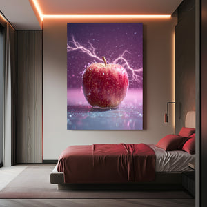 Pink Lighting Apple Art