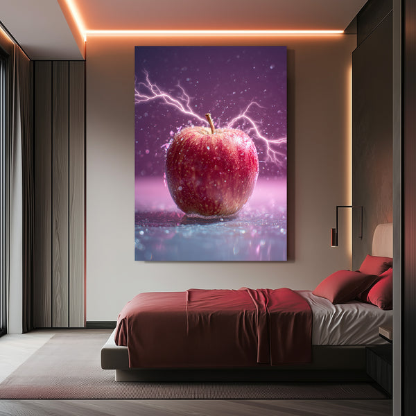 Pink Lighting Apple Art