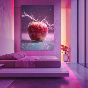 Pink Lighting Apple Art