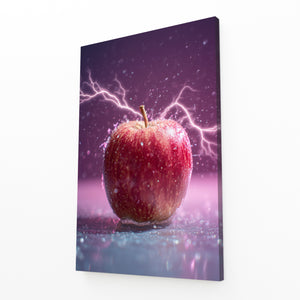 Pink Lighting Apple Art